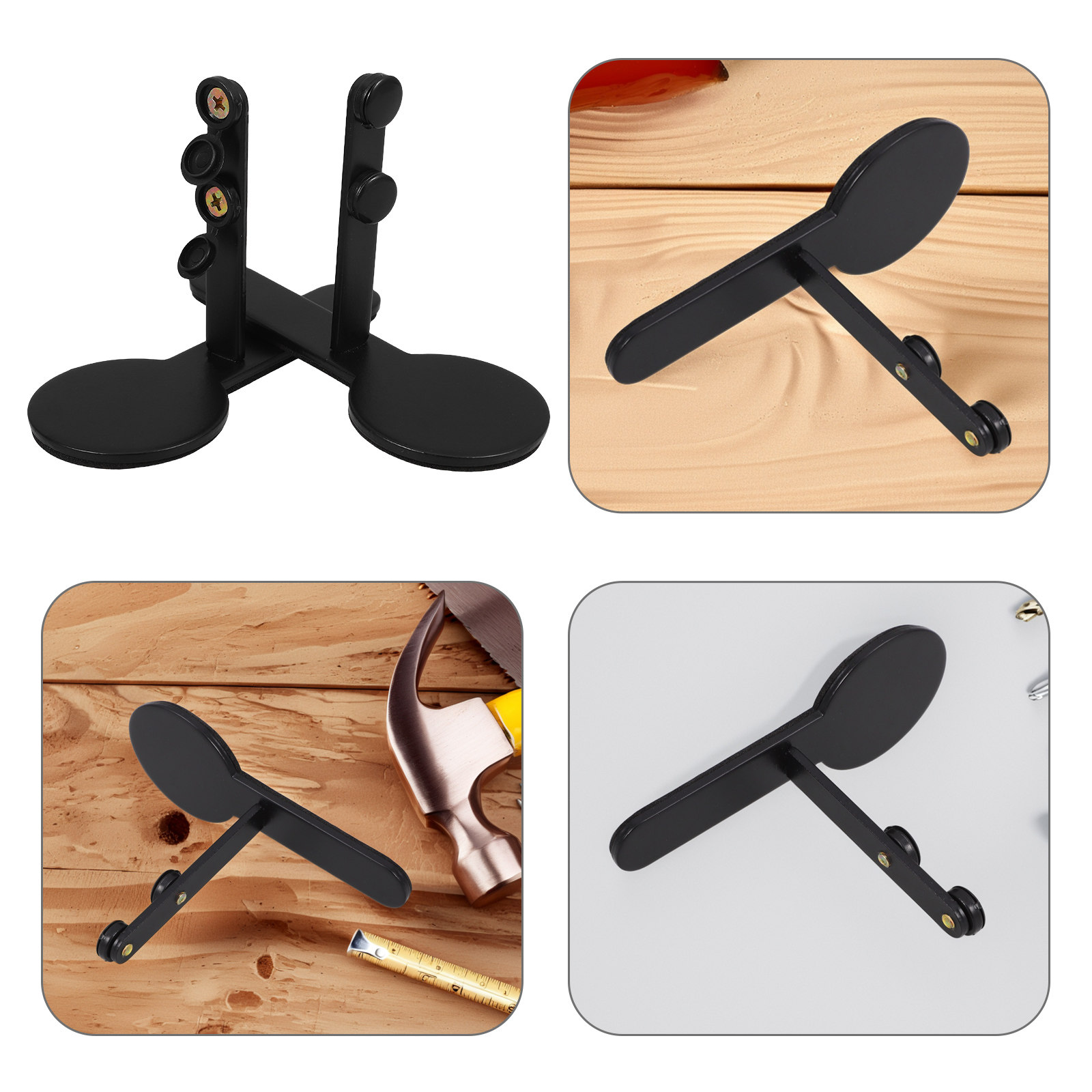 Desk Setup Organizer - 1Pairs Metal Pegboard Bracket Kit Desk
