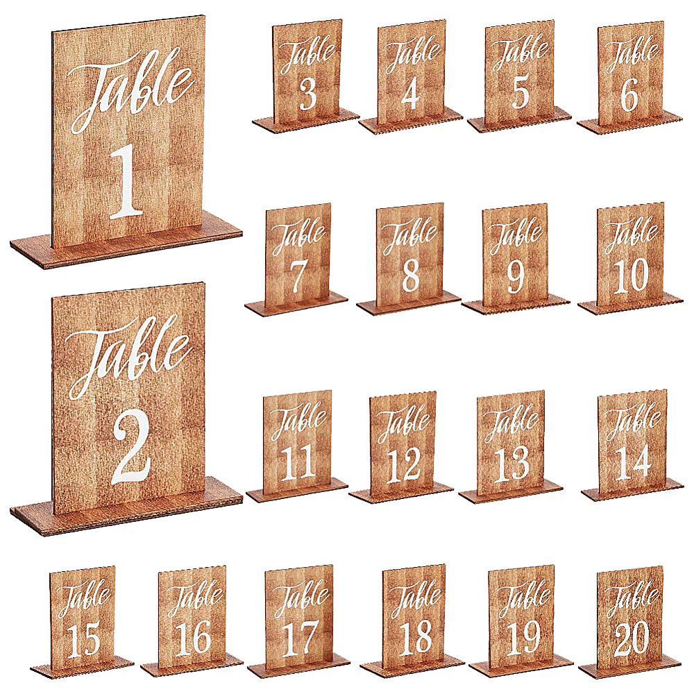 Desk Setup Design - 20pcs Elegant Flat Printed Wooden Table
