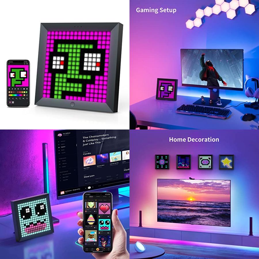 Desk Setup With Tv - LED Light Pixel Display Panel Suit