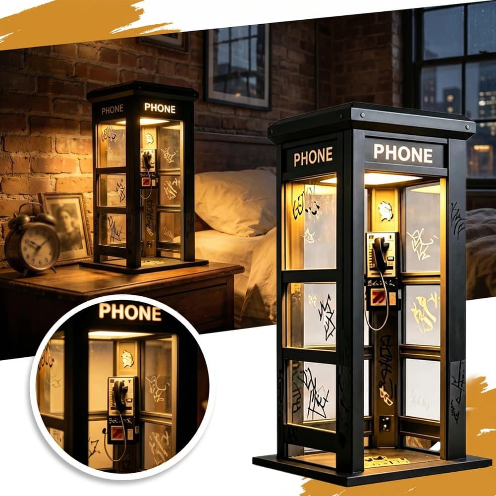 Desk Setup Desk - Retro Graffiti Phone Booth Table Lamp