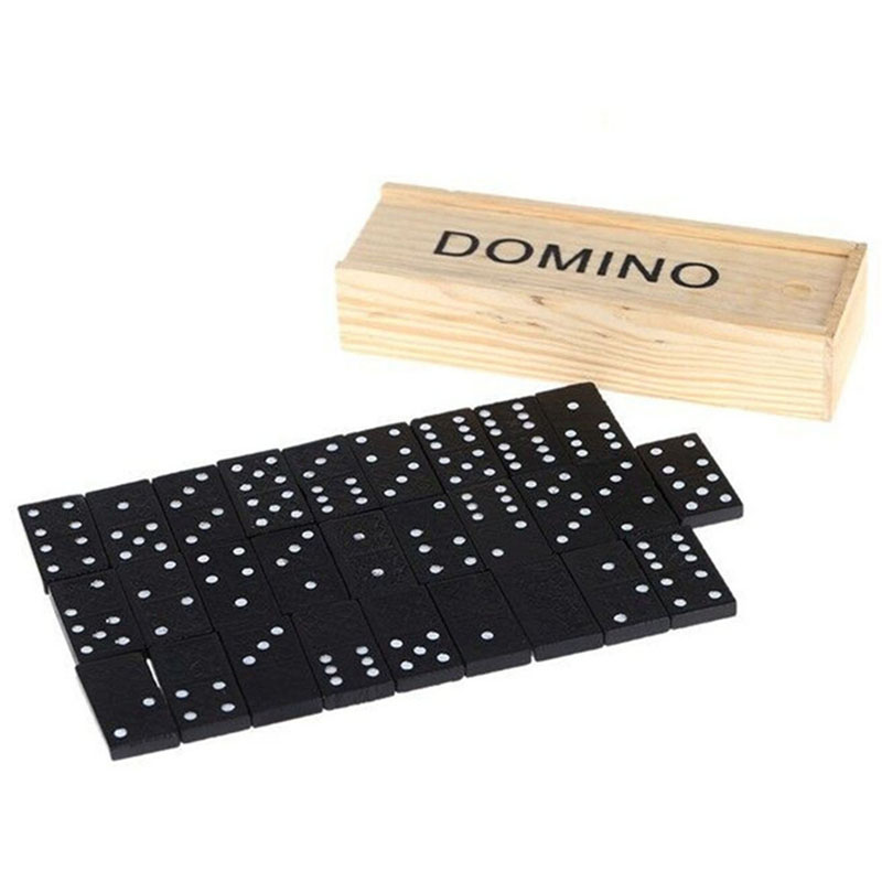Desk Setup Kids - 28pcs/Set Wooden Domino Board Games Table