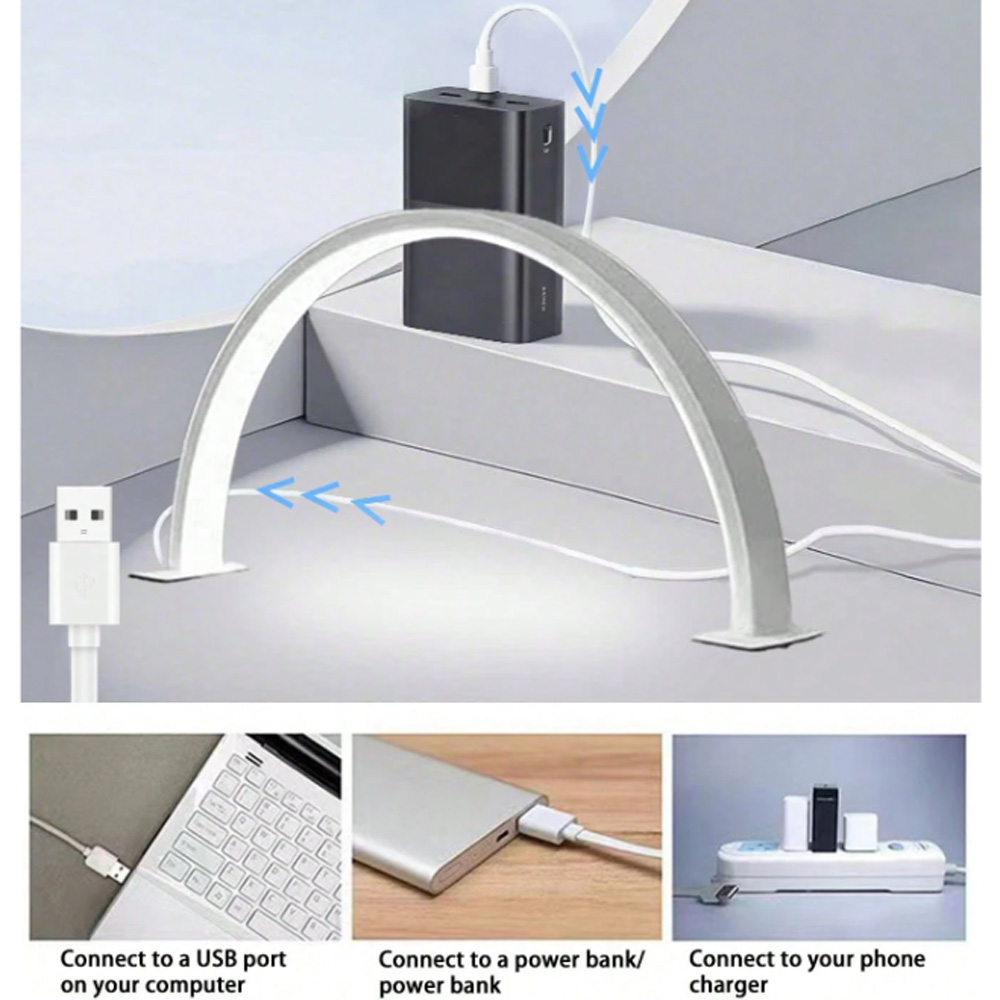 Desk Setup Desk - Nail Lamp 40/66CM Fill Light USB