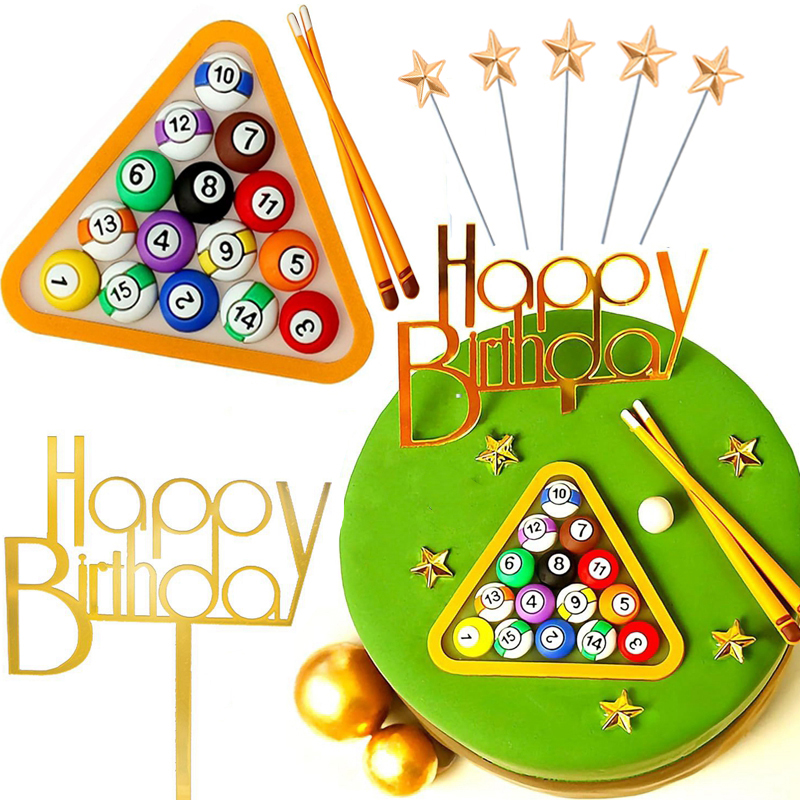 Desk Setup Kids - Billiard Ball Cake Decoration Boy Kid