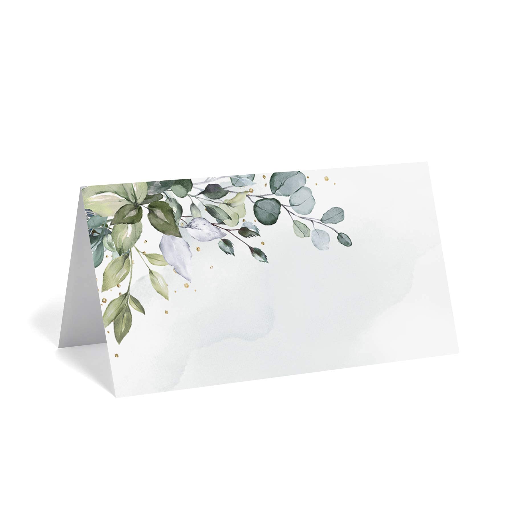 Desk Setup Green - Green Leaf Watercolor Wedding or Party