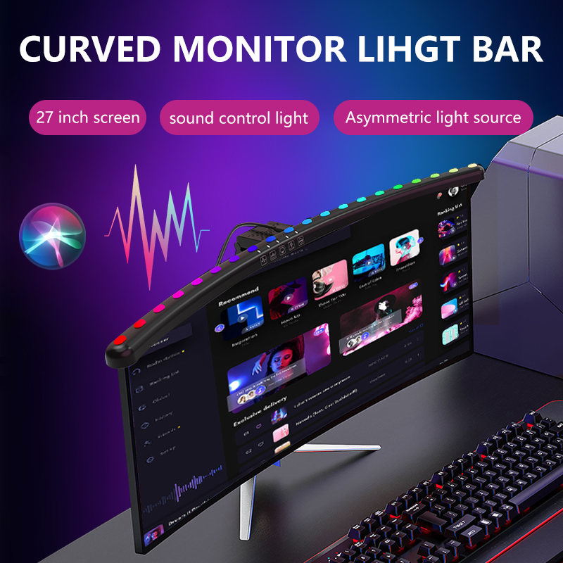 RGB Light Bar Monitor Smart Wi - Desk Setup In Office ulasan dan harga