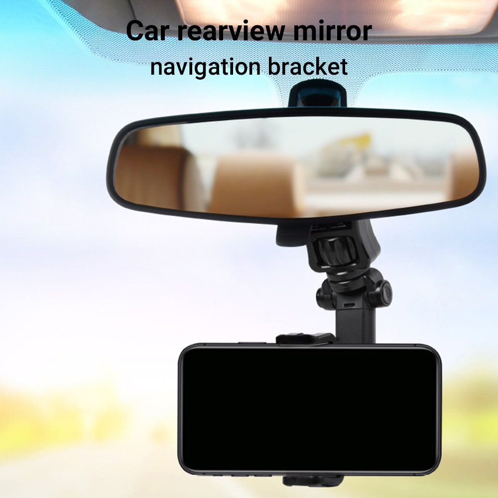 Rearview Mirror Car Phone Moun - Desk Setup Essentials ulasan dan harga