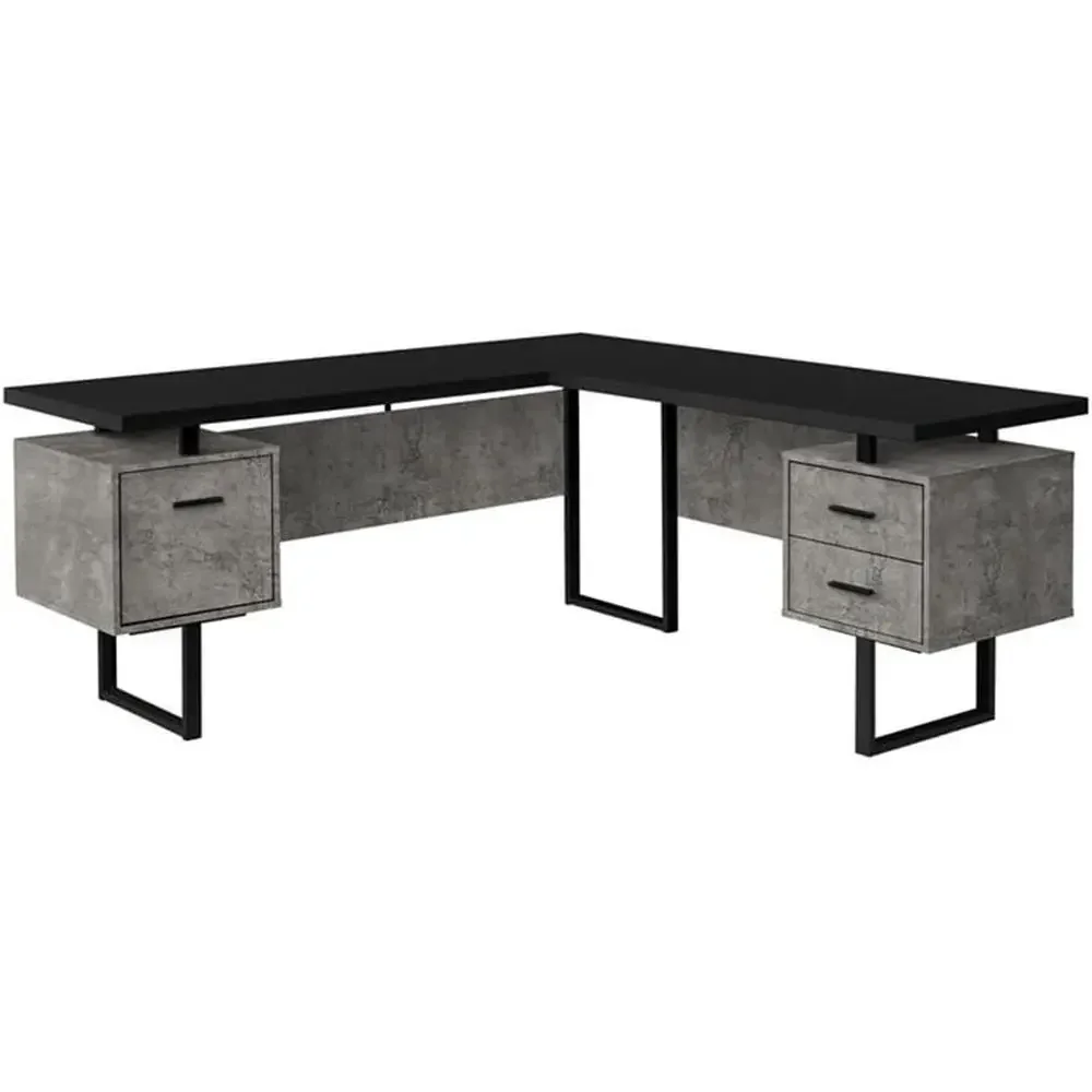 L-Shaped 70 Computer Desk with - Desk Setup In Office ulasan dan harga