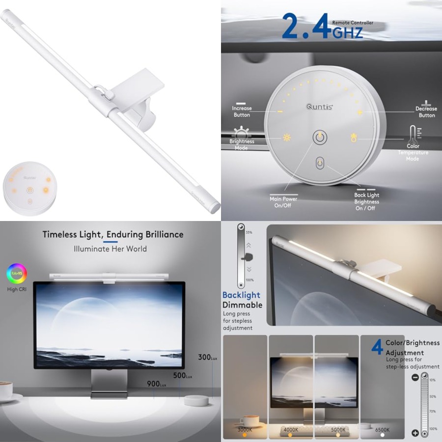 Monitor Light Bar with Remote, - Desk Setup In Office ulasan dan harga