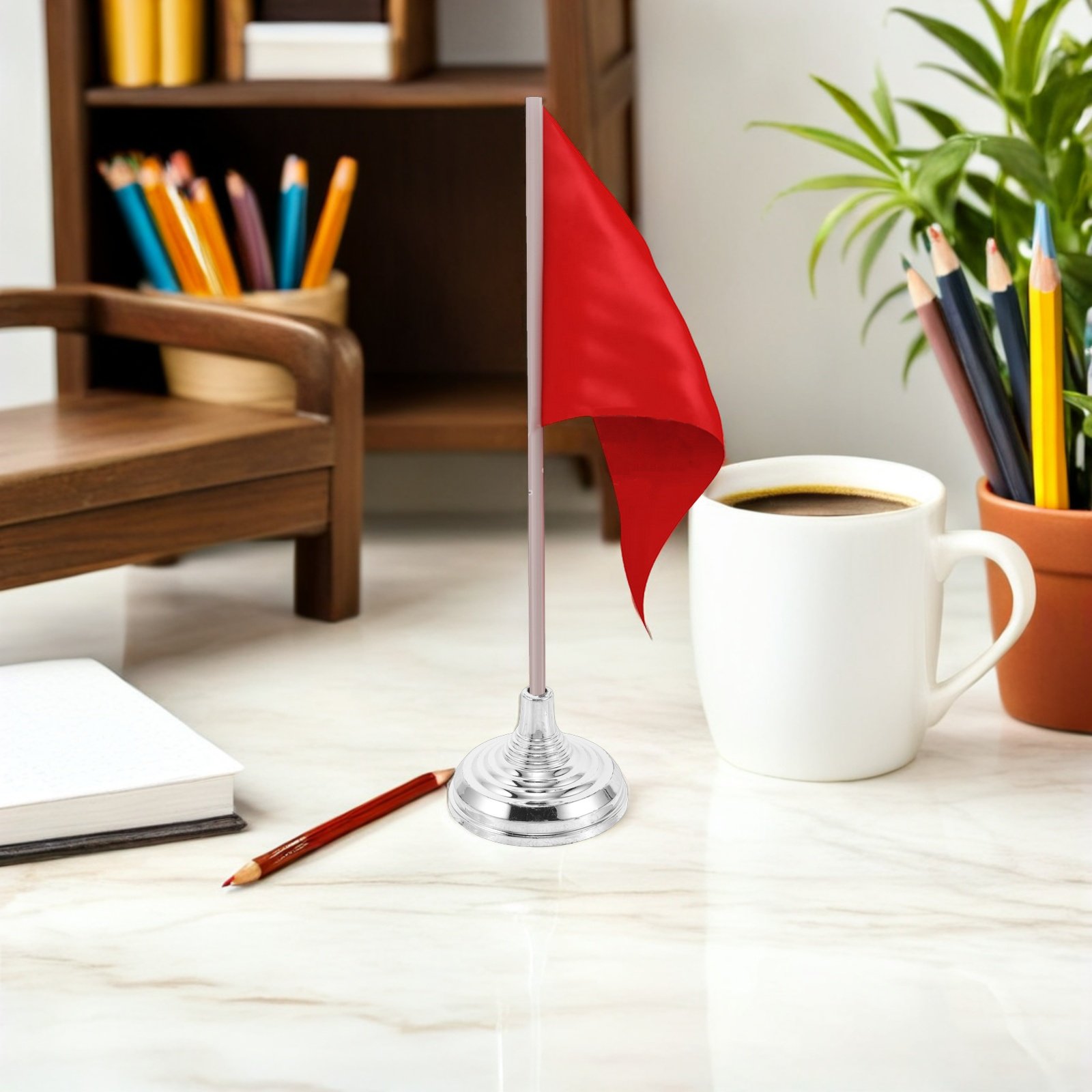 12Pcs Silver Mini Desk Flag St - Desk Setup Desk ulasan dan harga