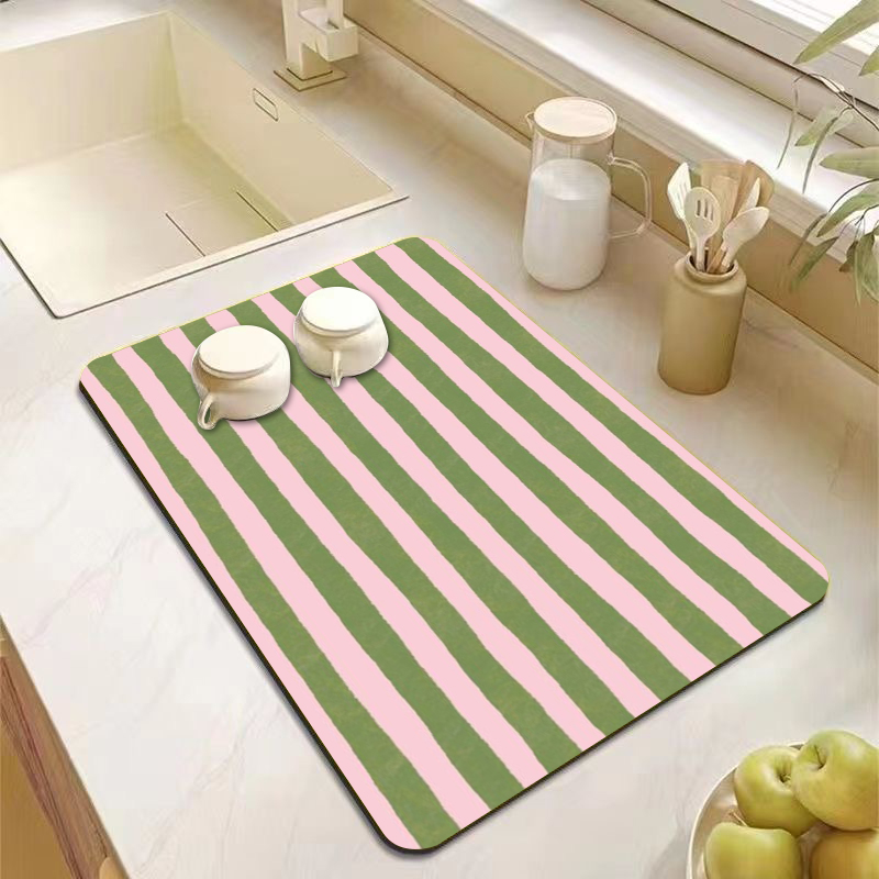 Aesthetic Pink Green Striped K - Desk Setup Green ulasan dan harga