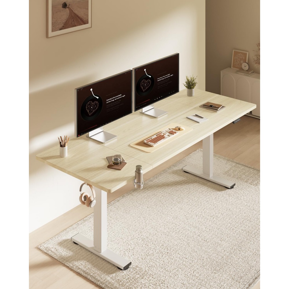 FLEXISPOT 63x32 Inch Electric  - Desk Setup Organizer ulasan dan harga