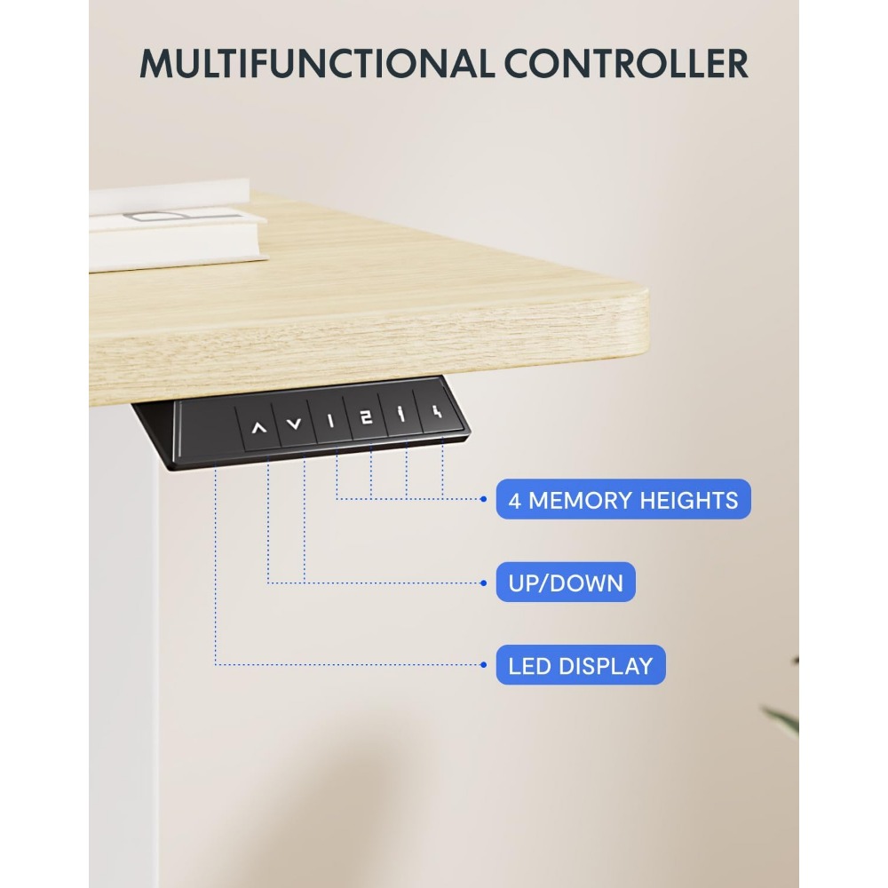FLEXISPOT 63x32 Inch Electric  - Desk Setup Organizer ulasan dan harga