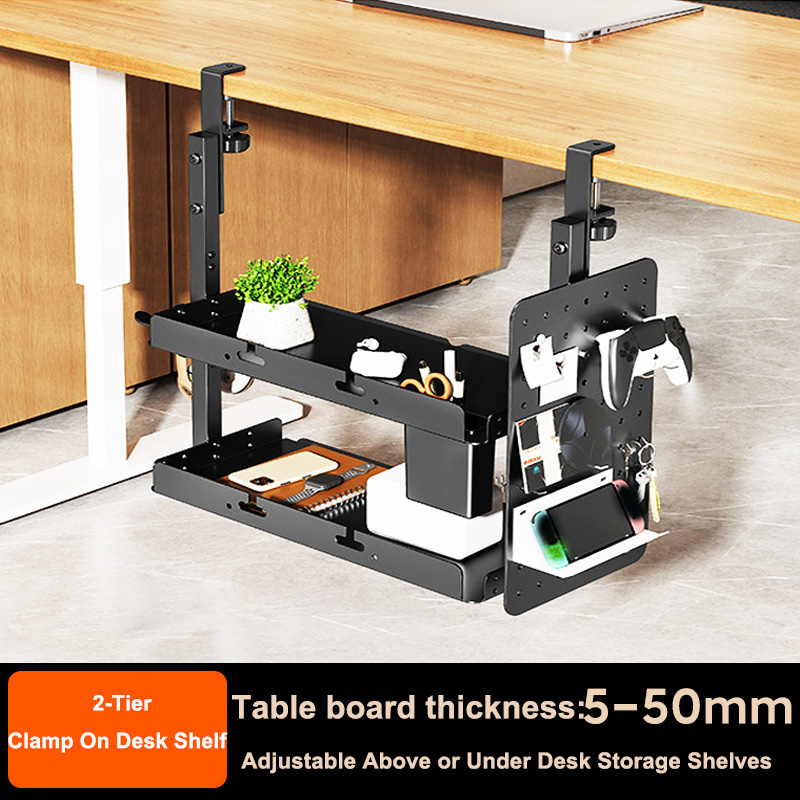 Clamp-on 14 inch Above Below D - Desk Setup Productivity ulasan dan harga