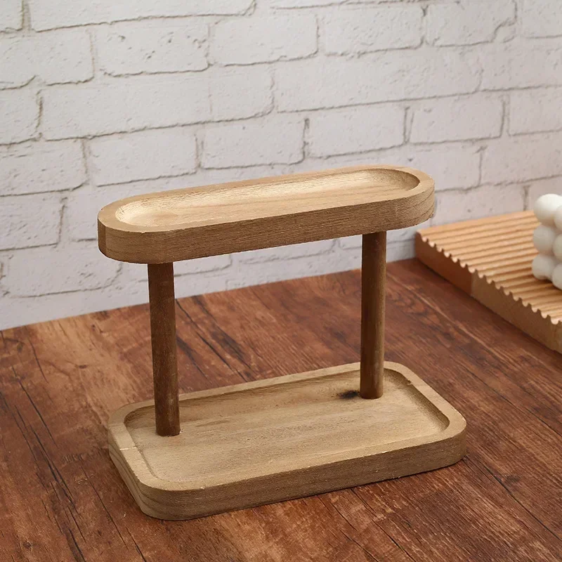 Hot Wooden Storage Shelf 2-Tie - Desk Setup Productivity ulasan dan harga