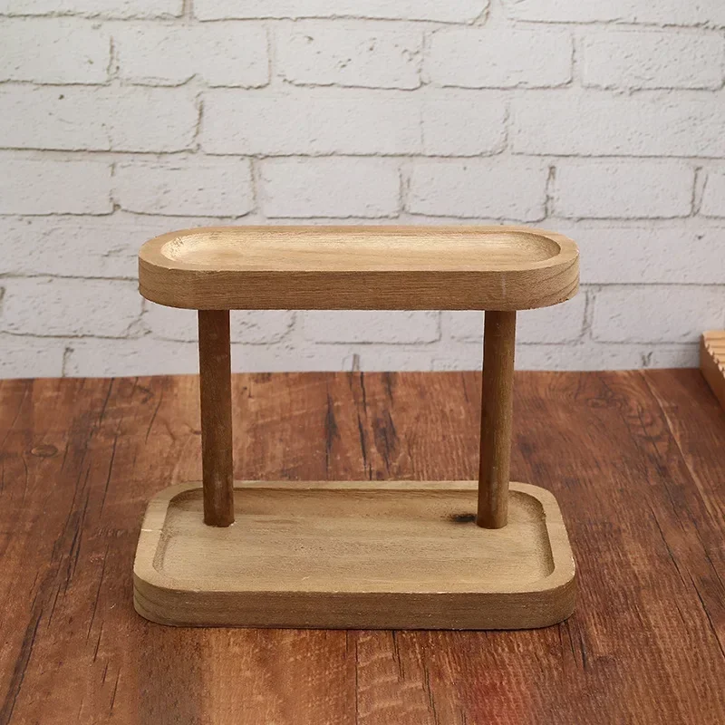 Hot Wooden Storage Shelf 2-Tie - Desk Setup Productivity ulasan dan harga