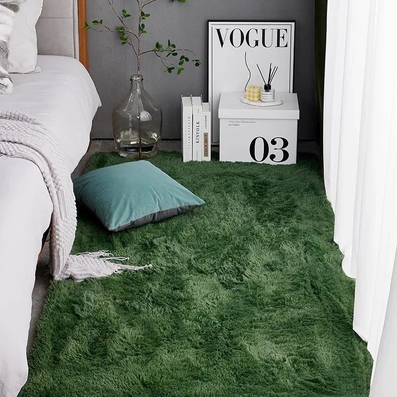 VIKAMA Silk Wool Rugs Luxuriou - Desk Setup Green ulasan dan harga