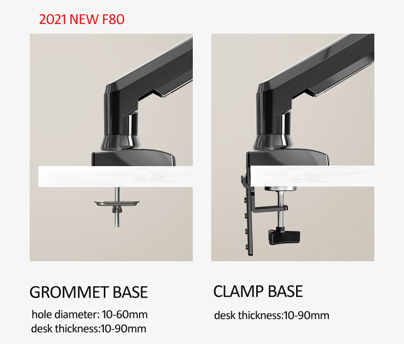 NEW NB F80 17-30' Desktop LED  - Desk Setup Monitor Arm ulasan dan harga