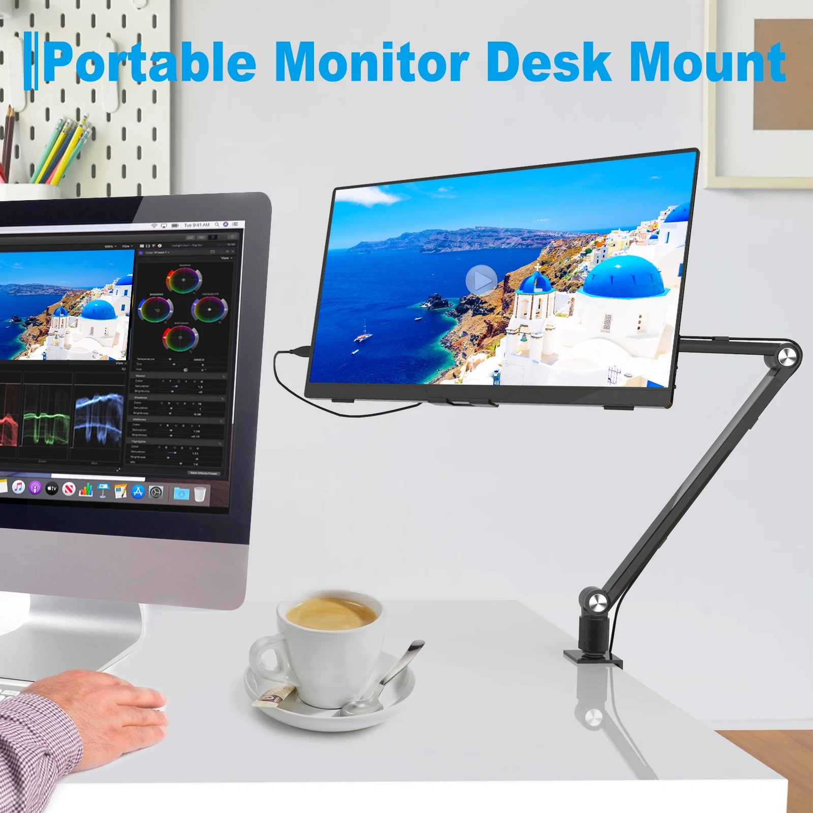 2025 Tablet Stand Holder for I - Desk Setup Monitor Arm ulasan dan harga