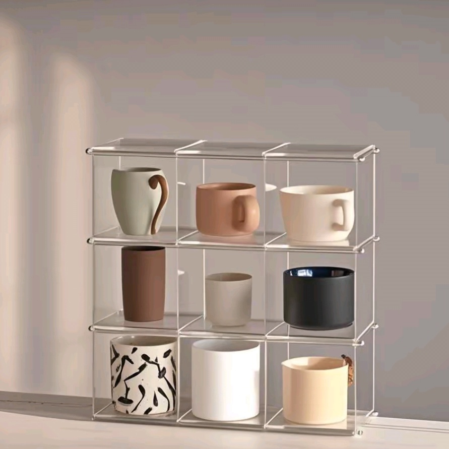 Acrylic Display Shelf Cups Sto - Desk Setup Organizer ulasan dan harga