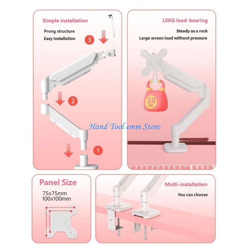 H37F Arm Monitor Holder Mount  - Desk Setup Monitor Arm ulasan dan harga