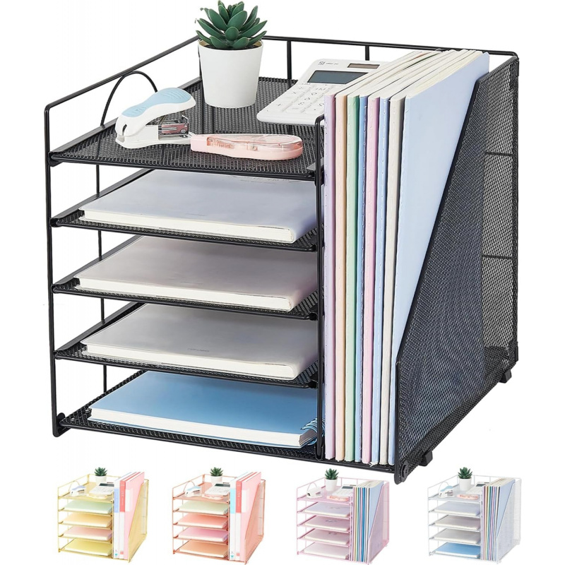 5Layer Paper File Rack Office  - Desk Setup Design ulasan dan harga
