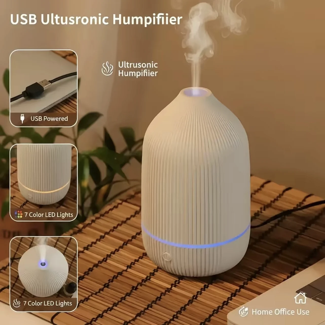 USB Powered Ultrasonic Aroma D - Desk Setup Essentials ulasan dan harga