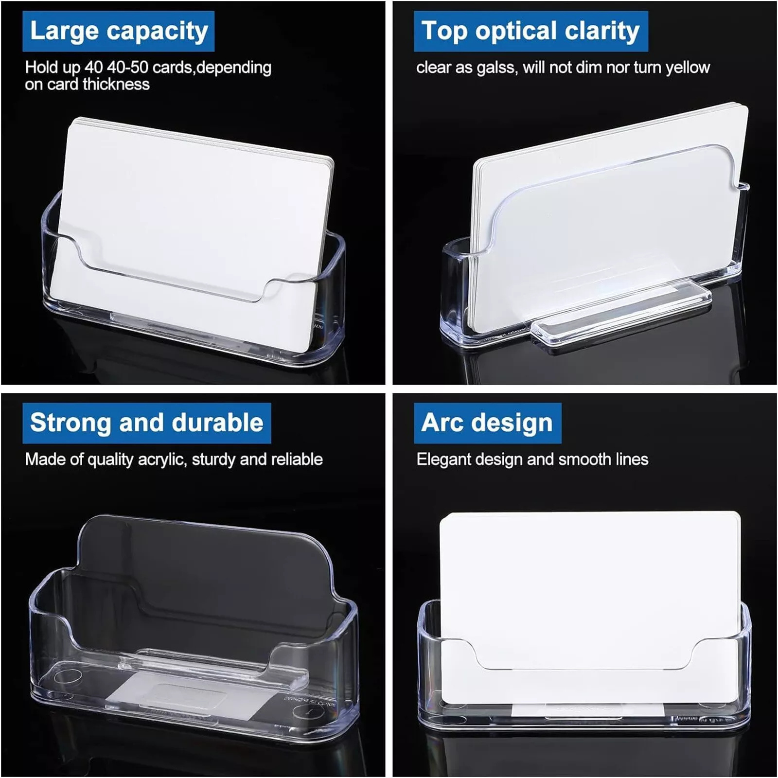 2pcs Clear Acrylic Business Ca - Desk Setup Essentials ulasan dan harga