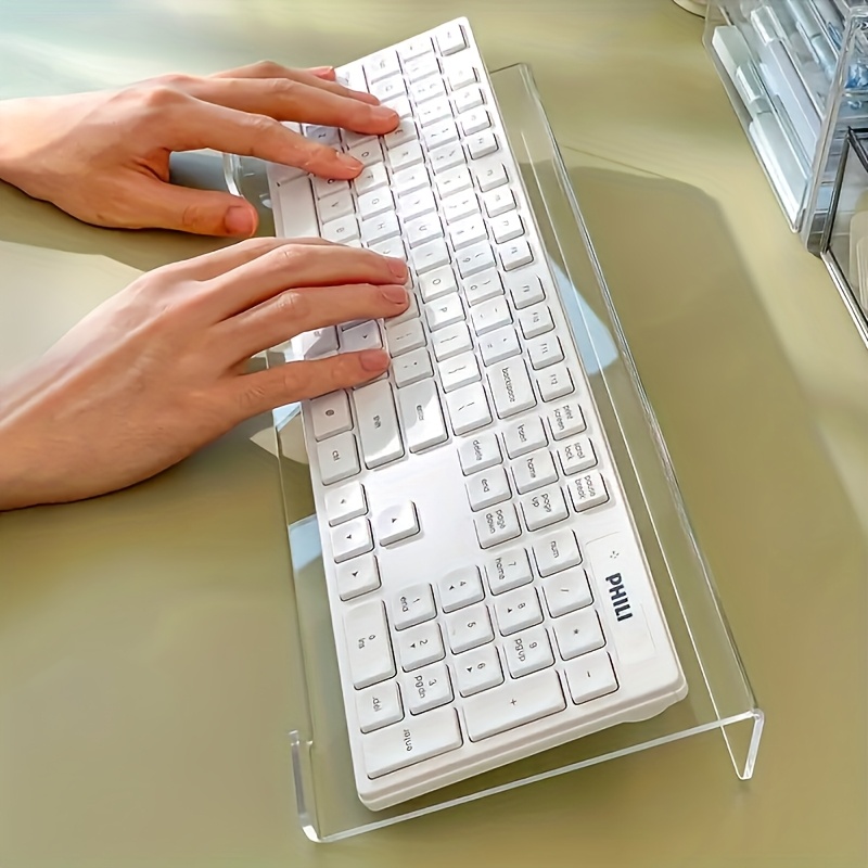 Acrylic keyboard stand, transp - Desk Setup Design ulasan dan harga