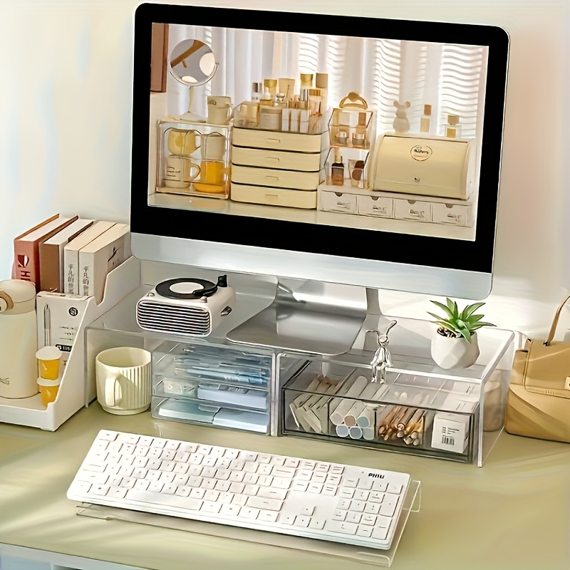 Acrylic keyboard stand, transp - Desk Setup Design ulasan dan harga