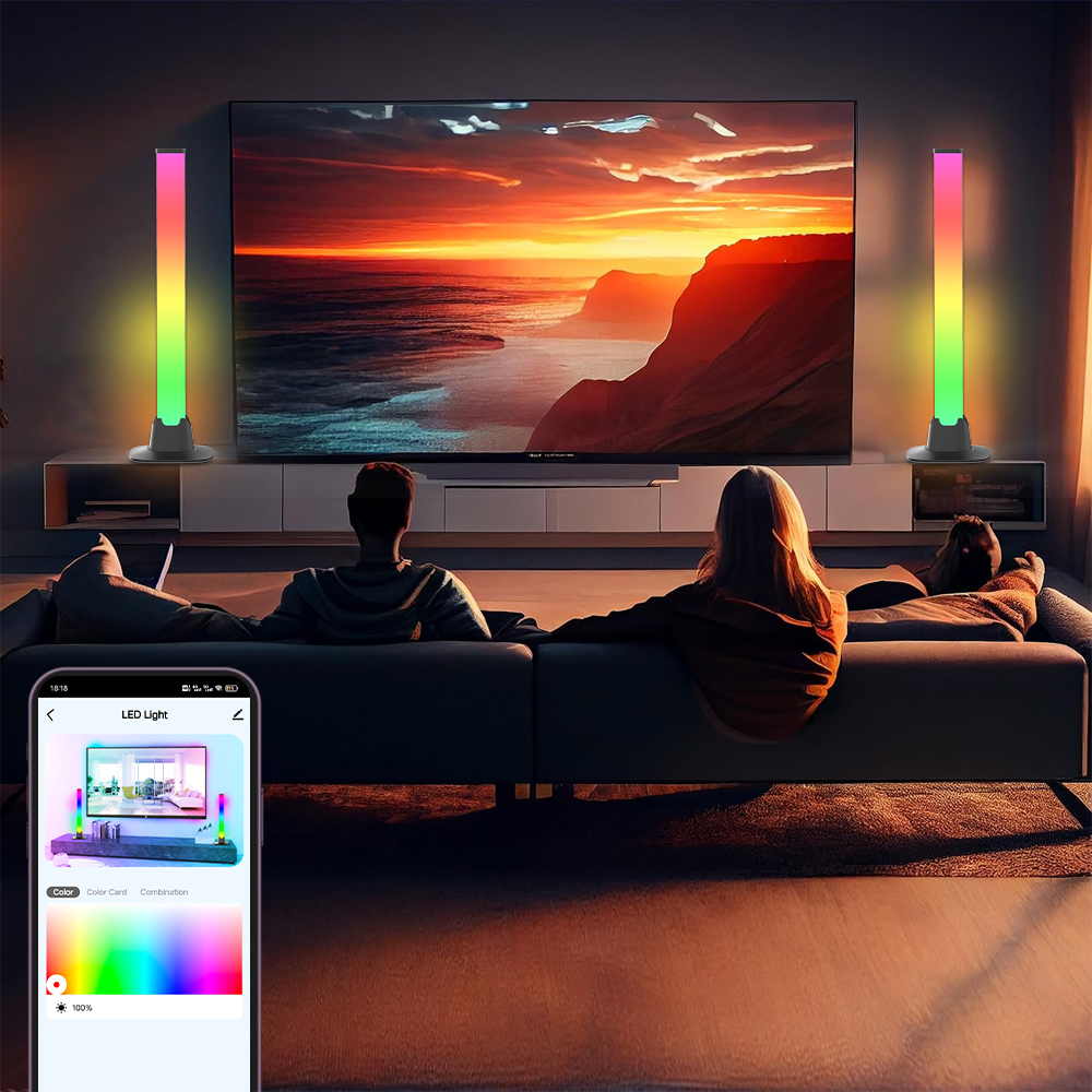 RGB LED Lights Bar Bluetooth S - Desk Setup With Tv ulasan dan harga