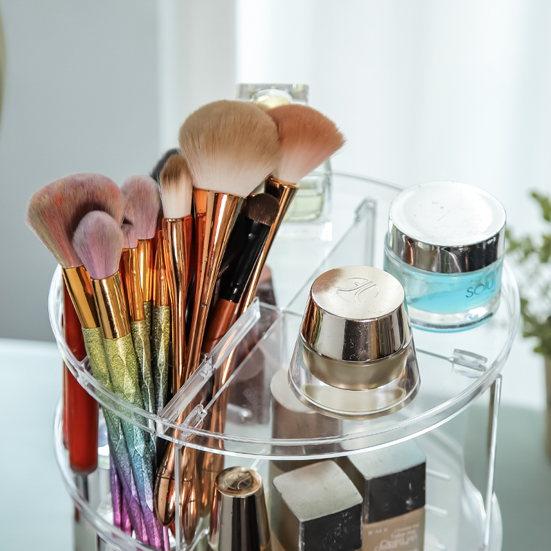 Rotating cosmetics storage box - Desk Setup Productivity ulasan dan harga