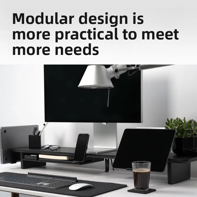 Solid Wood Monitor Riser Stand - Desk Setup Organizer ulasan dan harga