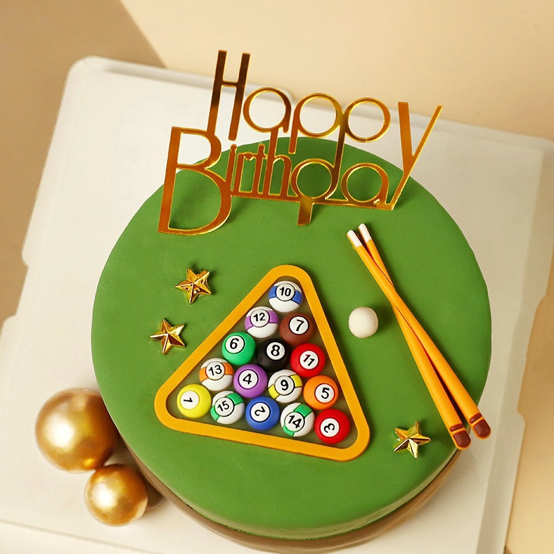 Billiard Ball Cake Decoration  - Desk Setup Kids ulasan dan harga