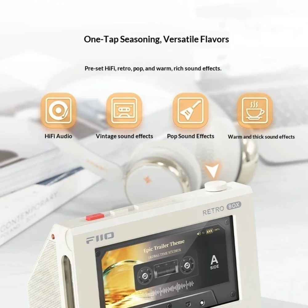 FiiO RETRO BOX Cassette Style  - Desk Setup With Speakers ulasan dan harga