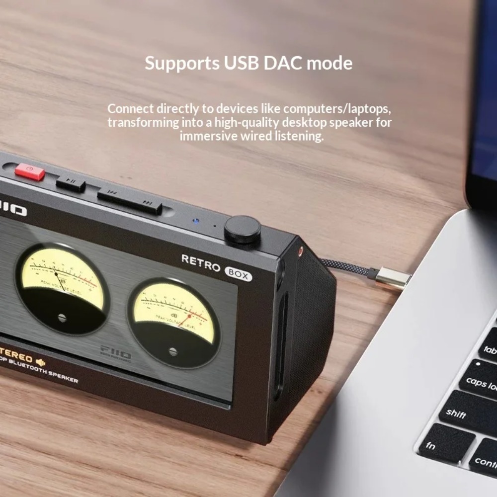 FiiO RETRO BOX Cassette Style  - Desk Setup With Speakers ulasan dan harga