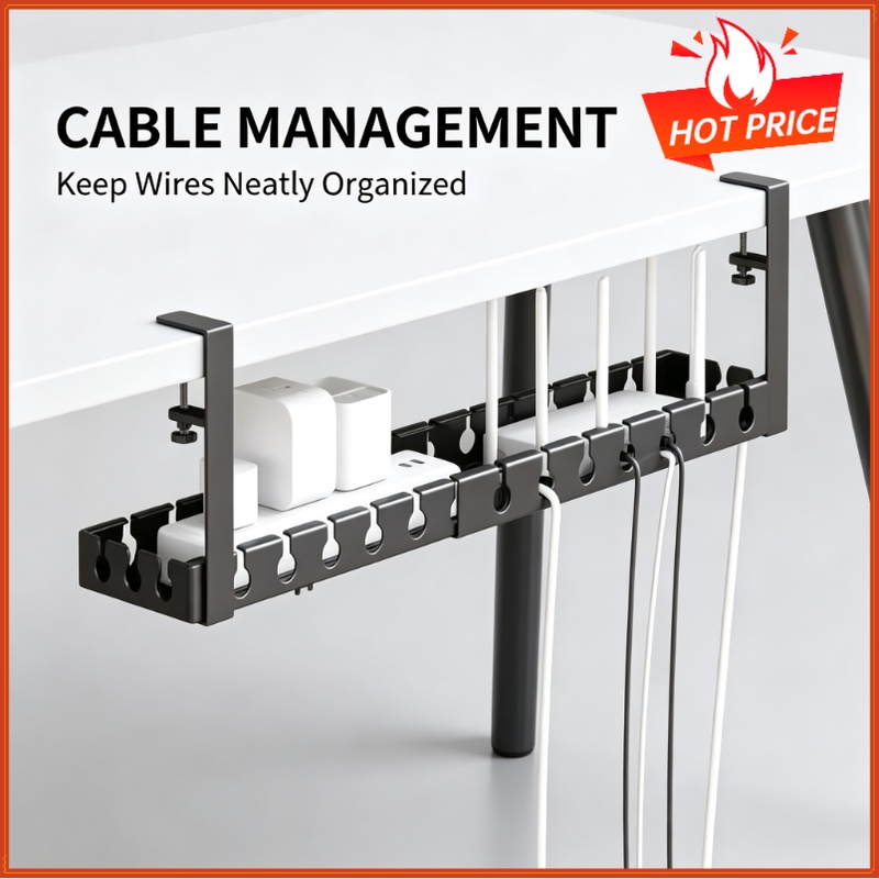 Telescopic Under Table Storage - Desk Setup Organizer ulasan dan harga
