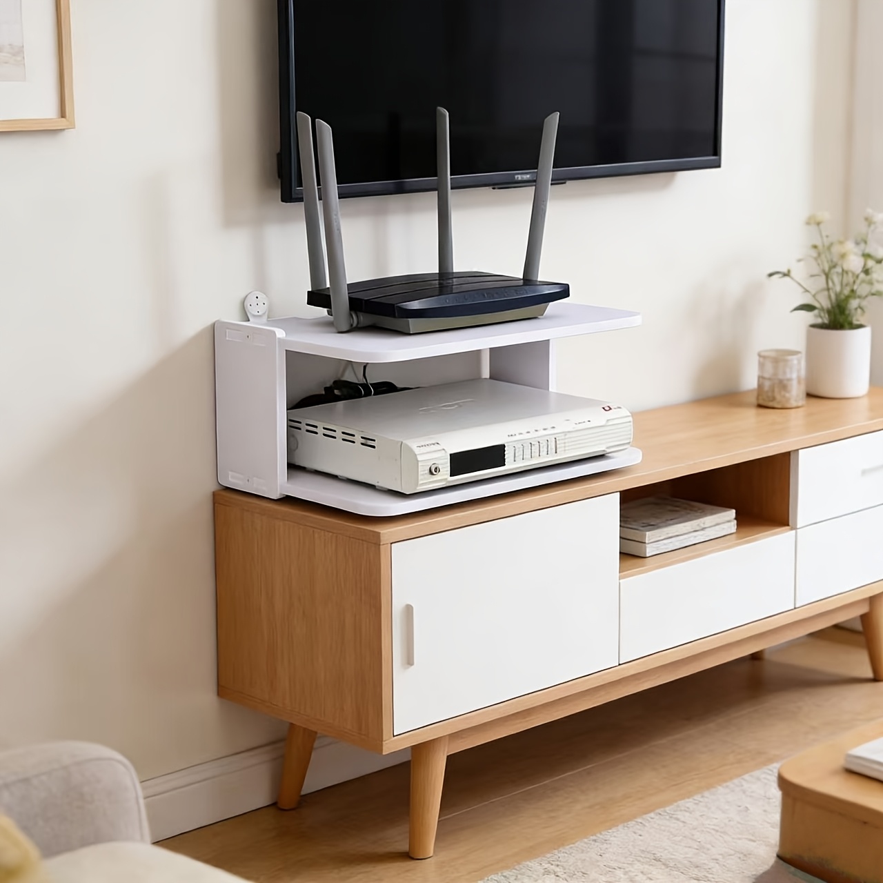 Wall-Mounted Router & Cable Or - Desk Setup With Tv ulasan dan harga