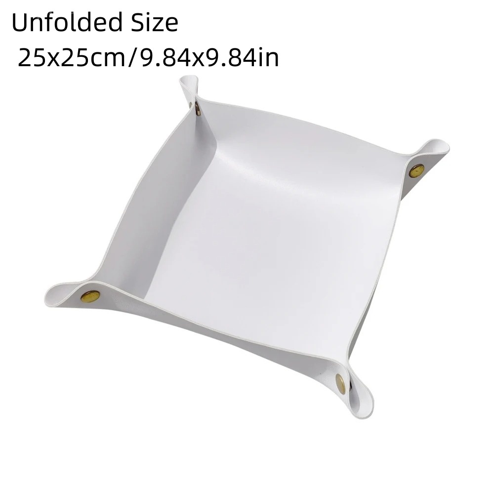 1PC 25X25CM Leather Tray Folda - Desk Setup Organizer ulasan dan harga