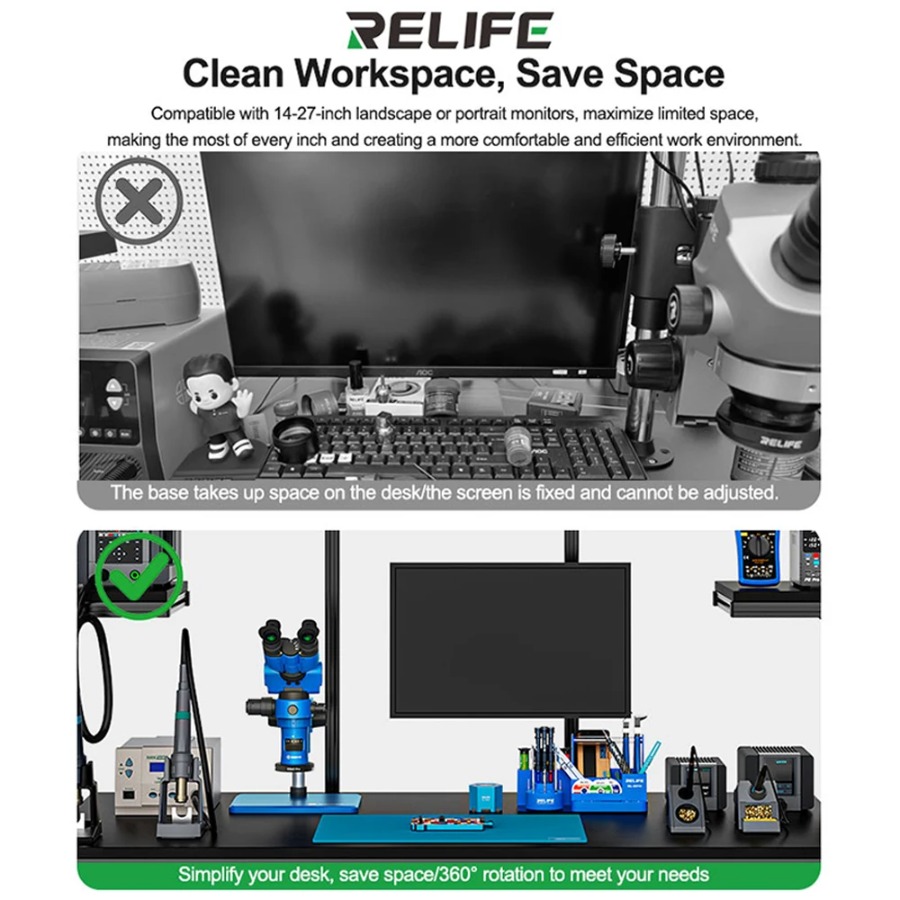 RELIFE MS3 Monitor Mount Heavy - Desk Setup Monitor Arm ulasan dan harga