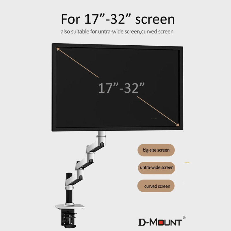 (1098mm) DL-8014 Mechanical Sp - Desk Setup Monitor Arm ulasan dan harga