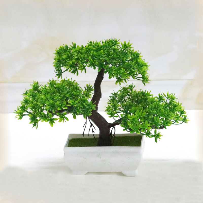 Artificial Bonsai Plastic Bion - Desk Setup Green ulasan dan harga