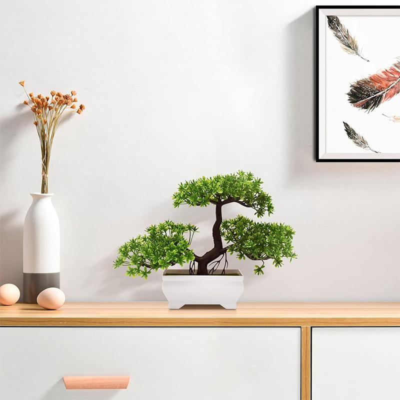 Artificial Bonsai Plastic Bion - Desk Setup Green ulasan dan harga