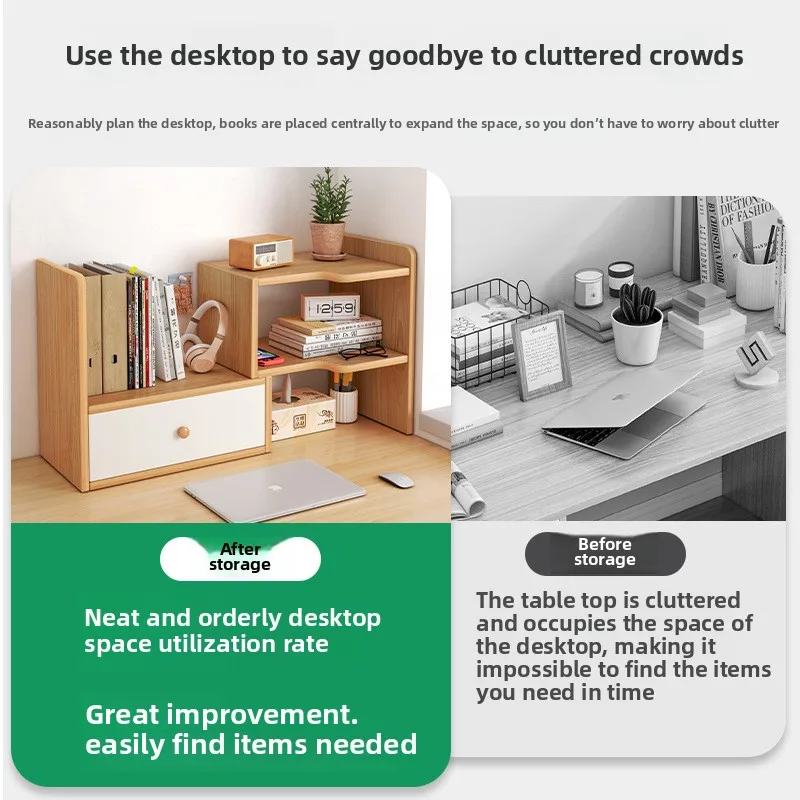 2026 Desktop Bookshelf Desktop - Desk Setup Productivity ulasan dan harga