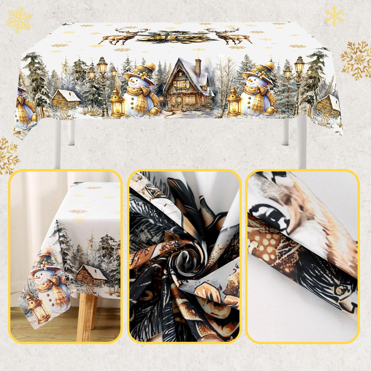 Merry Christmas White Golden T - Desk Setup Design ulasan dan harga