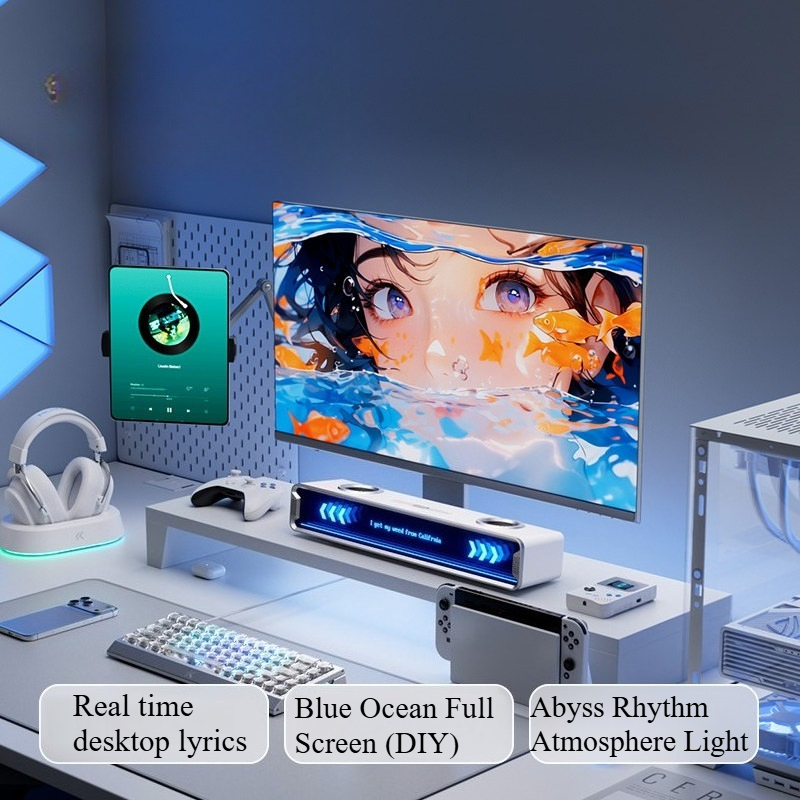 K20 GT Full Screen Subtitle Sp - Desk Setup With Speakers ulasan dan harga