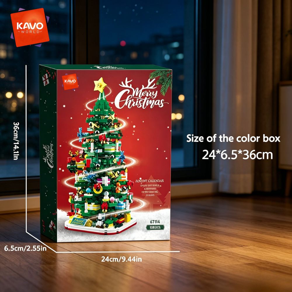 KAVOWORLD 1024pcs Christmas Tr - Desk Setup Enthusiast ulasan dan harga