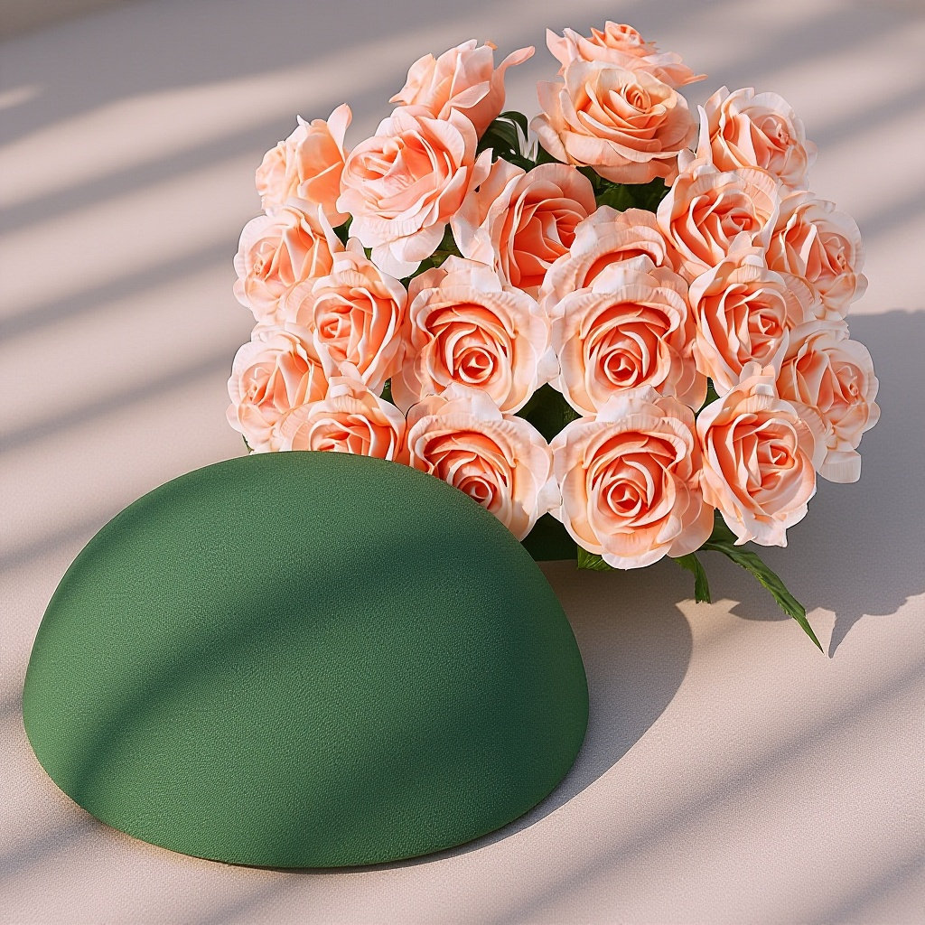 2Pcs Green Half Round Floral D - Desk Setup Green ulasan dan harga