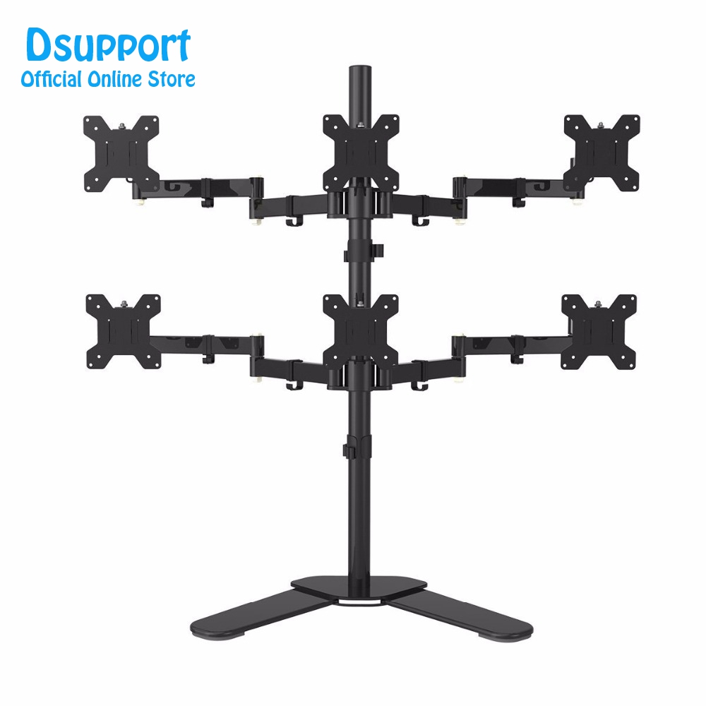 Six Arm LCD LED Monitor Stand  - Desk Setup Monitor Arm ulasan dan harga