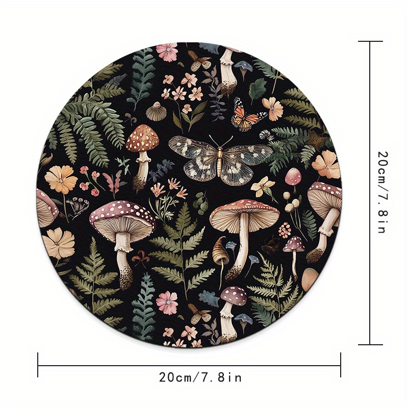 Round Forest Plant Mouse Pad R - Desk Setup In Office ulasan dan harga