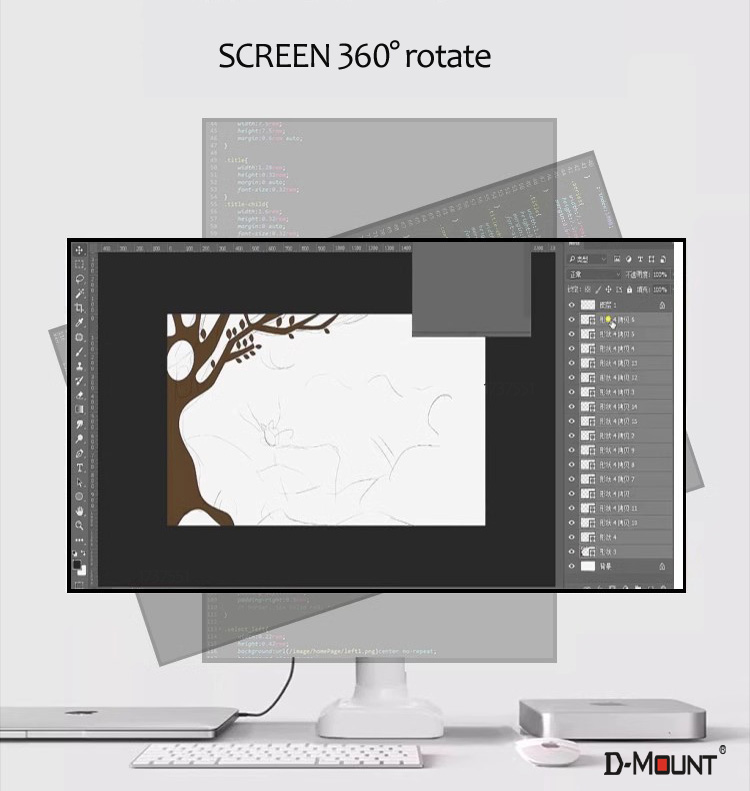 D-MOUNT D90 Metal Aluminum 13' - Desk Setup Monitor Arm ulasan dan harga